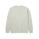 HUF Arch Appliqué Crewneck Heather Grey sweater met geborduurd HUF-logo