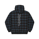 Hélas Ocaro Reversible Full Zip Jacket Blue Checkered – omkeerbaar jack met blauw geruit patroon en effen binnenzijde