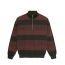 Polar Skate Co Surf Half Zip Sweater Dirty Black Brownstone – tweekleurige sweater met halve rits en relaxed fit