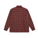 Polar Skate Co Mike LS Shirt Flannel Oxblood Check – flanellen overhemd met oxblood check ruitpatroon en relaxed fit