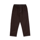 Polar Surf Pants Contrast Chocolate White – corduroy broek in chocoladebruin met witte contrasterende stiksels en loose fit