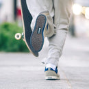 Etnies Marana Michelin Green Blue – groene suède skateschoen met blauwe accenten en Michelin rubberzool