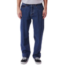 Obey Hardwork Denim Pants – Stonewash Indigo straight leg jeans van 100% katoen met vintage stonewash wassing