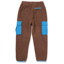 HUF FORT POINT SHERPA PANT Dust brown achterkant teddy cargo broek Revert95.com