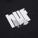 HUF HYDRATE T-SHIRT zwart voorkant close-up Revert95.com