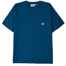 Obey Point Organisch pocket T-shirt Deep Ocean voorkant product