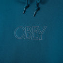 Obey Regal Pullover hood deep oceaan hoodie voorkant close-up logo