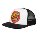 Santa Cruz Skateboards Youth classic dot cap voorkant zwart wit voorkant