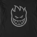 Spitfire Bighead Youth Longsleeve T-shirt zwart zilver voorkant close-up Revert95.com