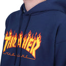 Thrasher Flame Hooded Sweat navy