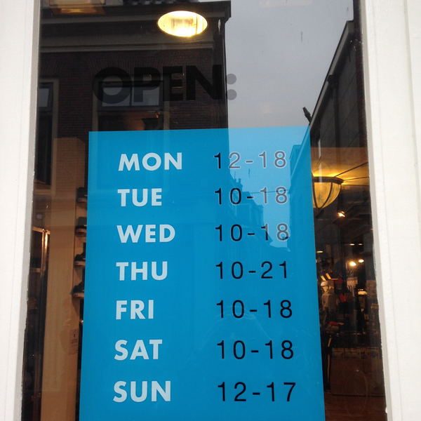 Opening hours remain unchanged