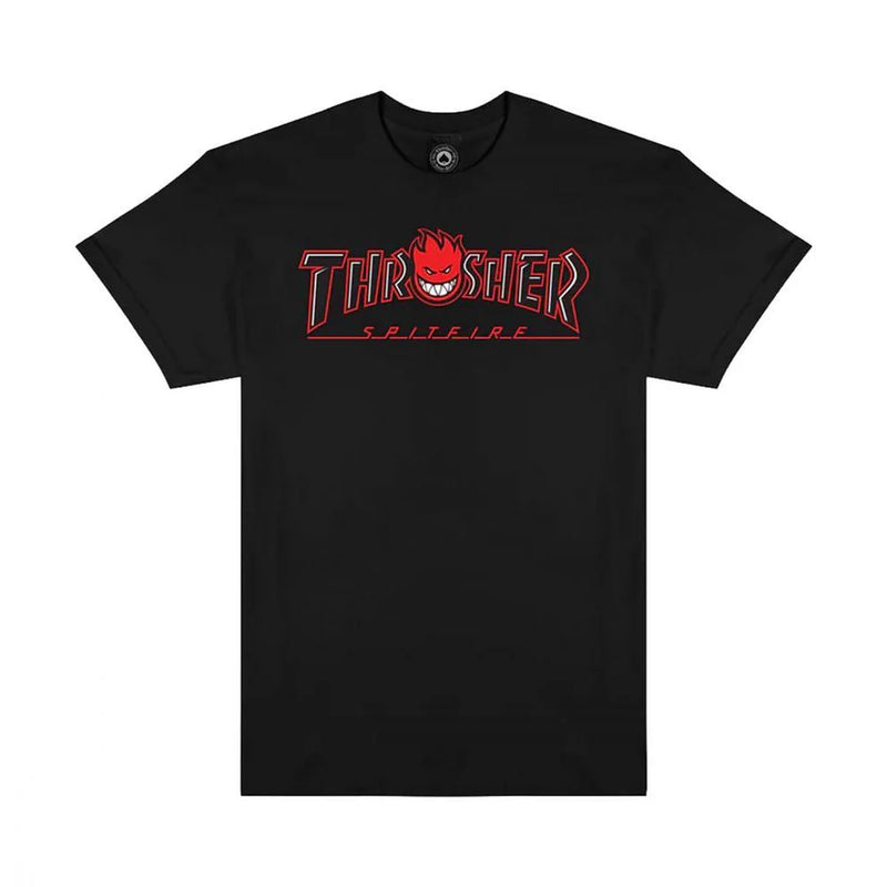 Thrasher x Spitfire Big Head Outline T-shirt – collab tee met Big Head outline graphic