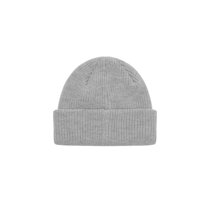 Obey Future Beanie Heather Grey – grijze gebreide beanie met Future-logo patch op de omslag
