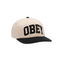 Obey Collegiate 6 Panel Strapback – katoenen cap met Collegiate Obey-logo en verstelbare strapback