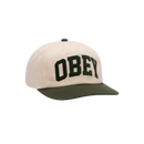 Obey Collegiate 6 Panel Strapback – katoenen cap met Collegiate Obey-logo en verstelbare strapback