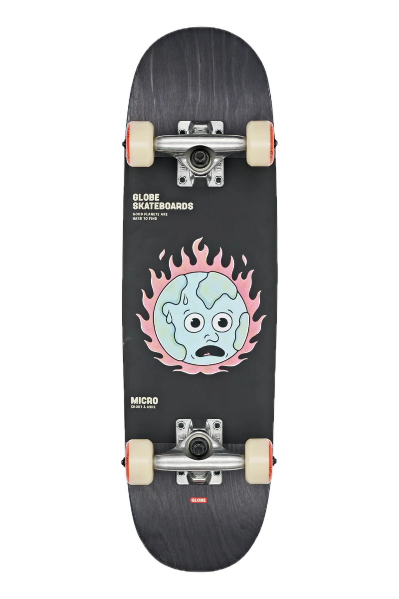 Globe Kids Softie Micro Black In Flames – compleet mini-skateboard voor kinderen met Black In Flames-graphic, Tensor trucks en Softie wielen