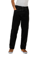 Reell Solid Black Cord – straight fit corduroy broek in zwart met ribstructuur en klassiek 5-pocket design