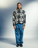 Obey Repeated Icon Sherpa Jacket Black Multi – fleece jas met all-over Obey Icon print