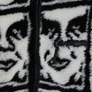 Obey Repeated Icon Sherpa Jacket Black Multi – fleece jas met all-over Obey Icon print