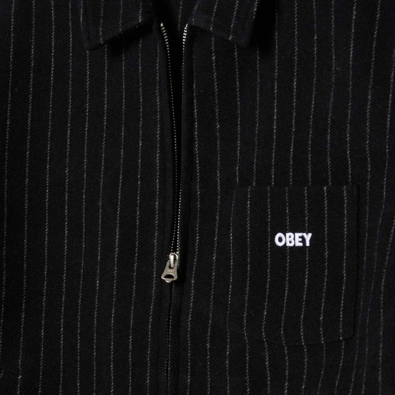 Obey Vernon Zip Jacket – premium jas met ritssluiting en subtiel Obey-logo