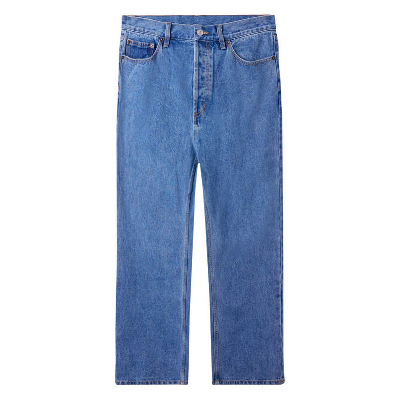 Obey Hardwork Denim Pants Light Indigo – straight leg jeans van 100% katoen in lichte blauwe denim