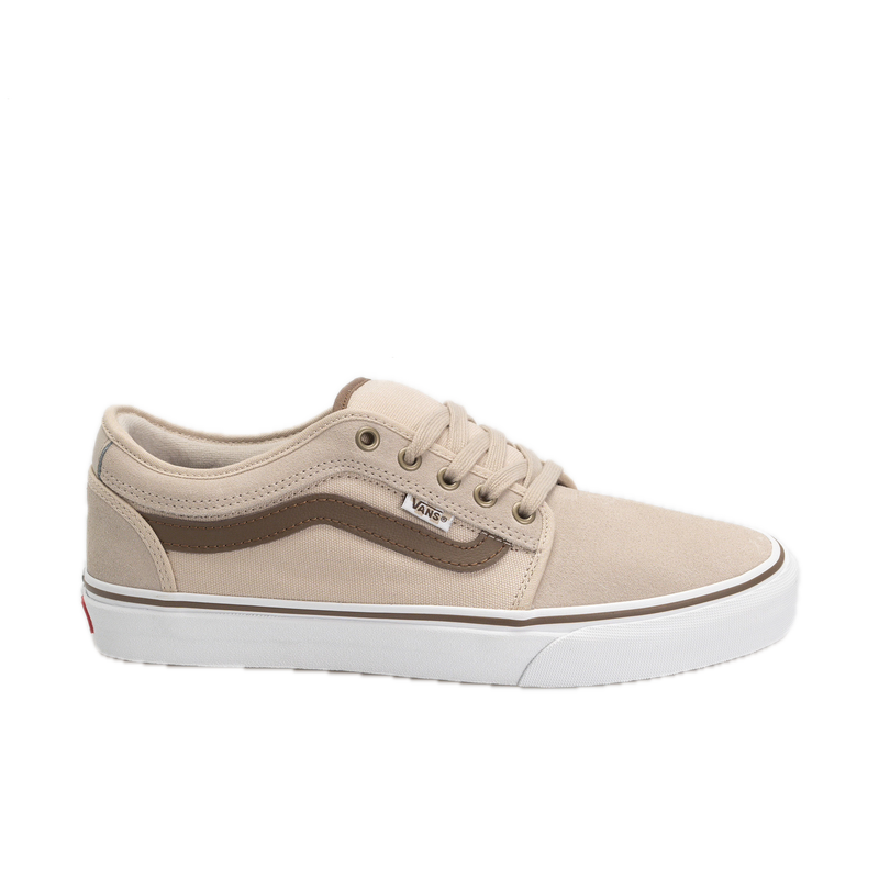 Vans Skate Chukka Low Sidestripe Espresso Khaki – lage skateschoen in bruin/khaki met sidestripe en wafelzool