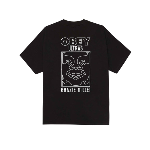 Obey Ultras Classic Tee – wit katoenen T-shirt met Ultras graphic op borst en rug