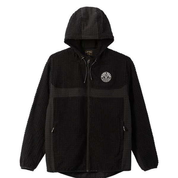 Dark Seas Advanced Hoodie zwart fleece hoodie met borst- en rugprint