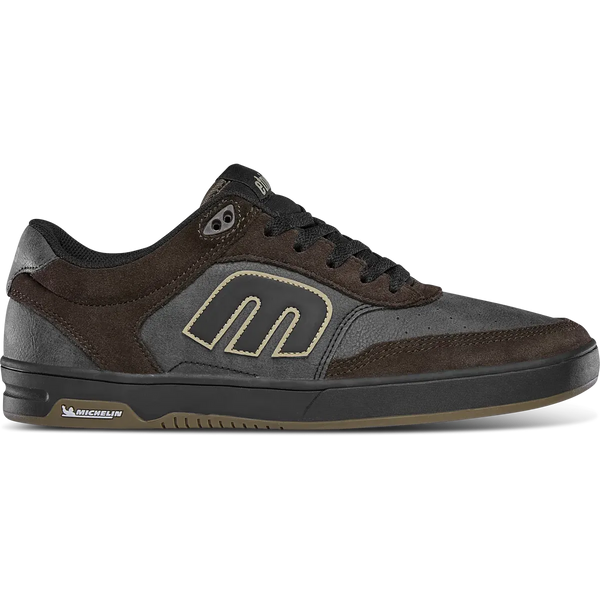 Etnies Serin Michelin Brown Black – bruine en zwarte skateschoen met Michelin-zool en suède bovenwerk