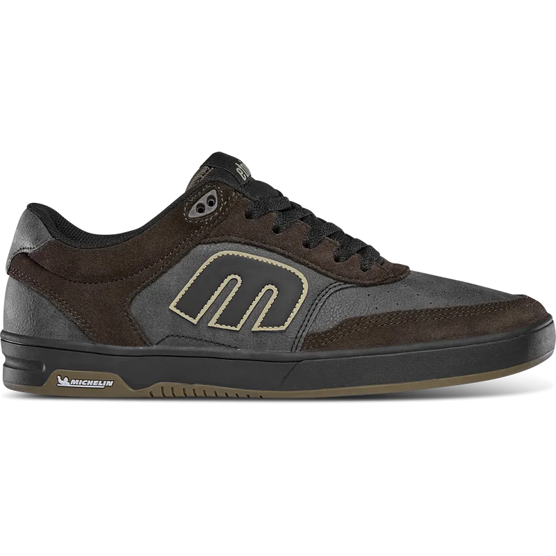 Etnies Serin Michelin Brown Black – bruine en zwarte skateschoen met Michelin-zool en suède bovenwerk