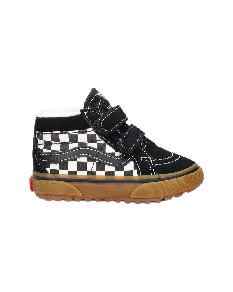 Vans MTE SK8-Mid Reissue Velcro Checkerboard Black Marshmellow Junior – junior sneaker met MTE-technologie, checkerboard-panelen en klittenbandsluiting