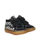 Vans MTE SK8-Mid Reissue Velcro Checkerboard Black Marshmellow Junior – junior sneaker met MTE-technologie, checkerboard-panelen en klittenbandsluiting