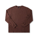 Former Franchise Waffle LS T-Shirt Choc – premium waffle longsleeve in Choc kleur