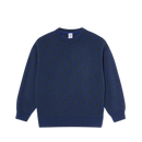 Polar Skate Co George Sweater P Pattern Blue Green – gebreide trui van wolmix met all-over ‘P’ patroon in blauwe en groene tinten.