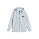 Vans Blocked Box Full Zip Hoodie Light Grey Heather – lichtgrijze hoodie met ritssluiting, capuchon en Vans Box-logo