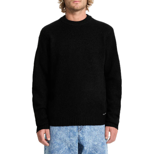 Volcom Edmonder II Sweater Black – zwarte sweater in katoenmix met regular fit en subtiele Volcom-branding