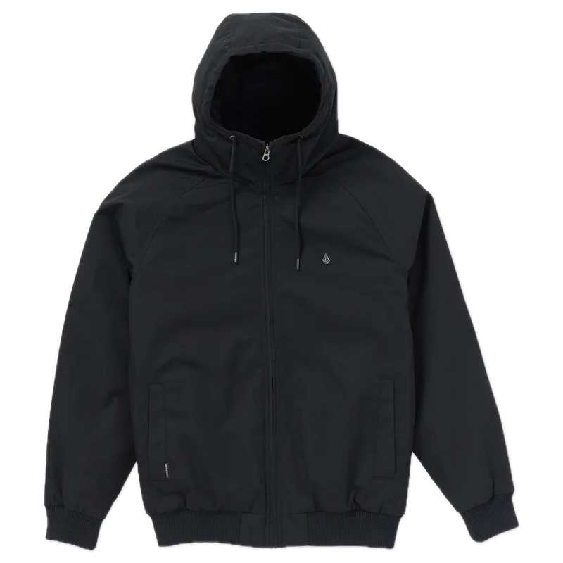 Volcom Hernan 10K Jacket Black Rinsed – waterdicht jack in zwart met voering, capuchon, ritssluiting en subtiele Volcom-branding