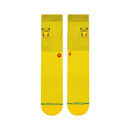 Stance Pikachu Crew Yellow – gele Pokémon-sokken met Pikachu-graphic, medium cushioning en versterkte hiel en teen