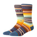 Stance Curren ST Crew Sea Blue – crew sokken in zeeblauwe kleur met minimalistisch design en medium cushioning