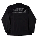 Thrasher Shadow Mag Logo Coach Jacket – zwart coach jacket met geborduurd Shadow Mag-logo en drukknopen
