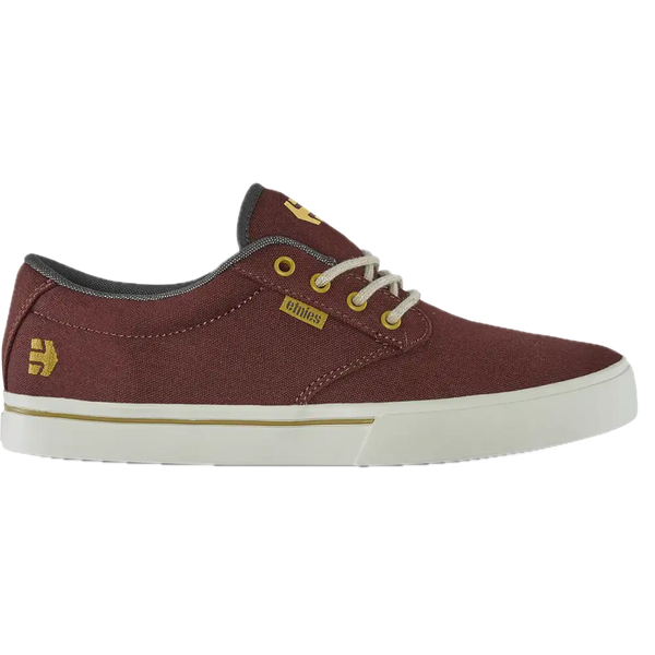 Etnies Jameson 2 Eco Burgundy – eco-vriendelijke low-top skateschoen in bordeaux rood met gumzool