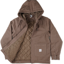 Revert 95 Classic Heavy Duty Work Hooded Jacket – canvas work jacket van cotton duck canvas met quilted recycled polyester lining en Revert 95 branding