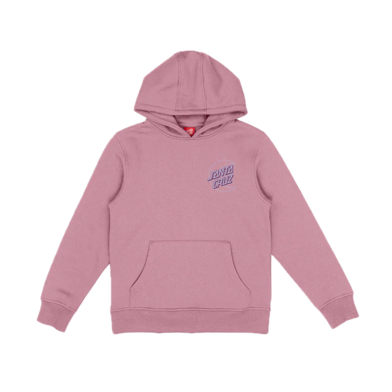 Santa Cruz Youth Imprint Moon Dot Hood Black midweight fleece hoodie met maanprint