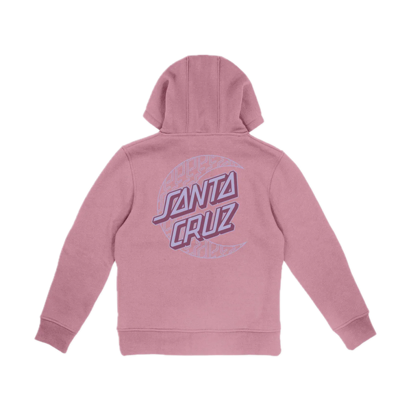 Santa Cruz Youth Imprint Moon Dot Hood Black midweight fleece hoodie met maanprint