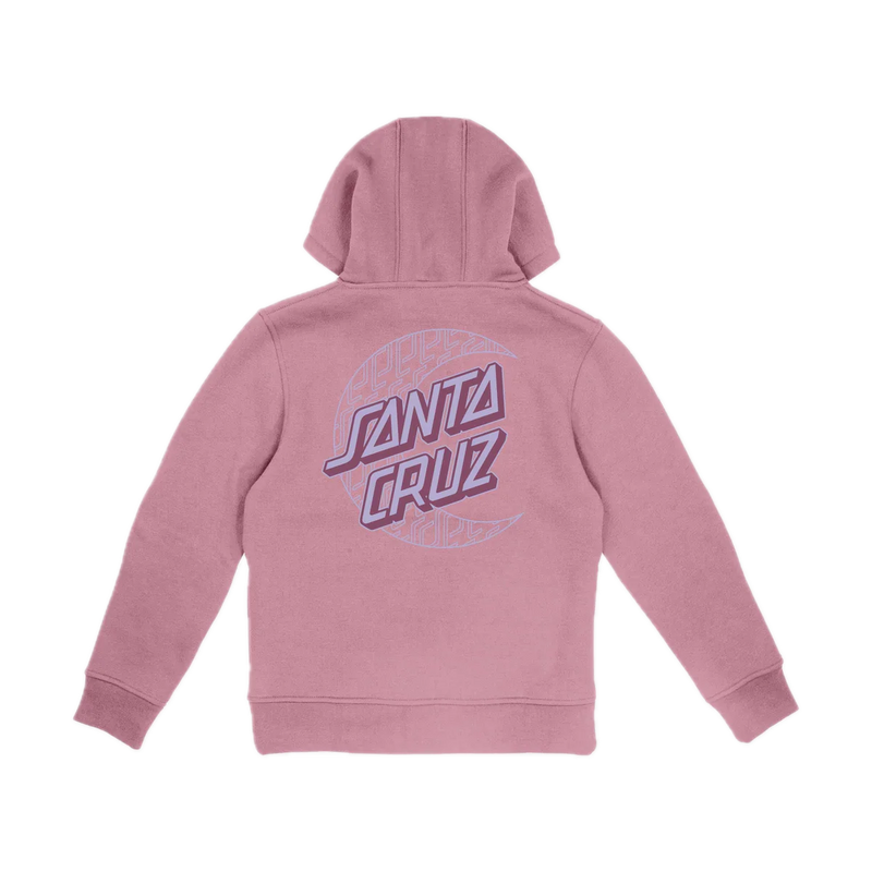 Santa Cruz Youth Imprint Moon Dot Hood Black midweight fleece hoodie met maanprint