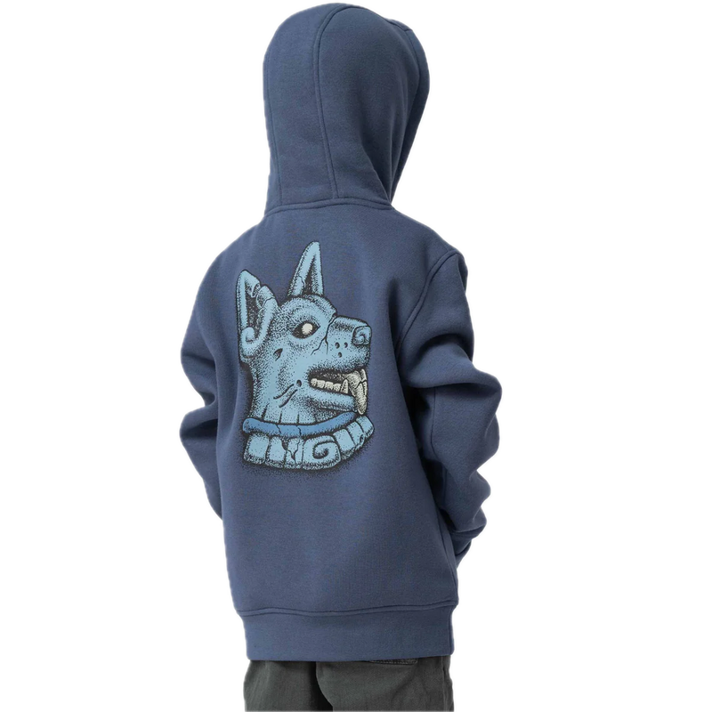 Santa Cruz Youth Winkowski Dog Hoodie Heritage Blue brushed fleece hoodie