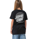 Santa Cruz Youth Imprint Moon Dot T-Shirt Black met Moon Dot-print op borst en rug