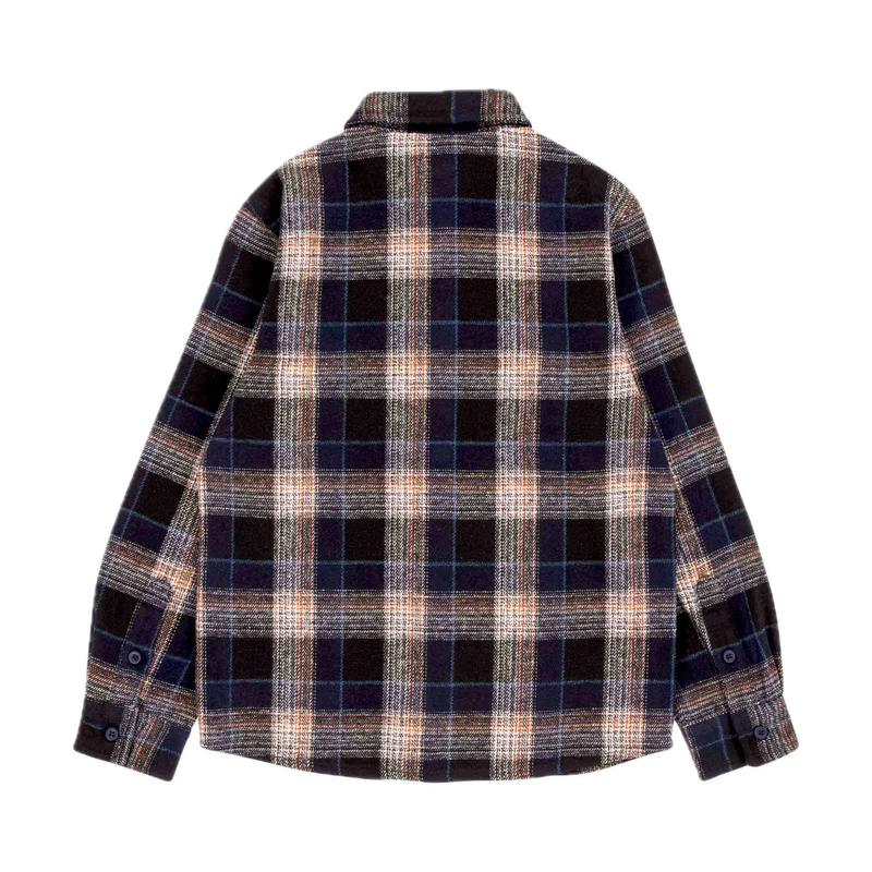 Santa Cruz Youth Chopper LS Shirt Navy Check kids flannel.