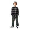 Santa Cruz Youth Chopper LS Shirt Navy Check kids flannel.