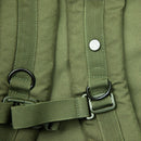 Rumble Helmet Backpack Green – groene polyester rugzak met helm-vak en verstelbare schouderbanden